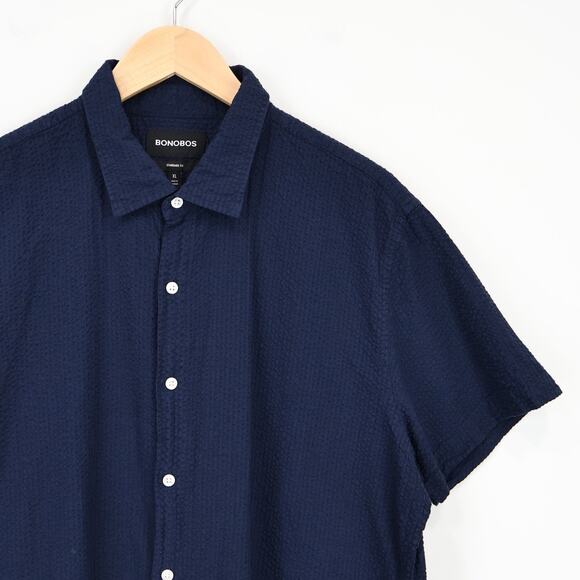 Bonobos Navy Casual Button Down Shirt - Picture 1 of 9
